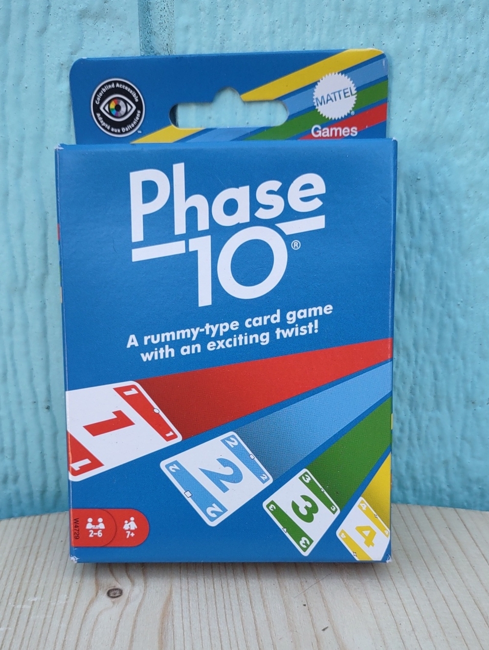 Mattel Phase 10 Card Game - Blue, Red, Green, Yellow